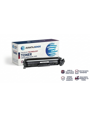HP 17A CF217A ve Canon 047 BK Uyumlu Chipli Muadil Toner (1.600 Sayfa)