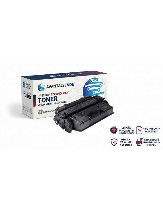 HP 05A (CE505A) / 80A (CF280A) ve Canon CRG-719 Siyah Muadil Toner - 2.700 Sayfa