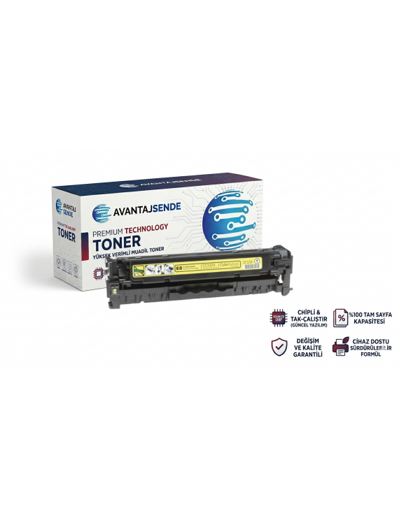 HP 304A CC532A / 305A CE412A / 312A CF382A ve Canon CRG-718 Yellow (Sarı) Muadil Toner