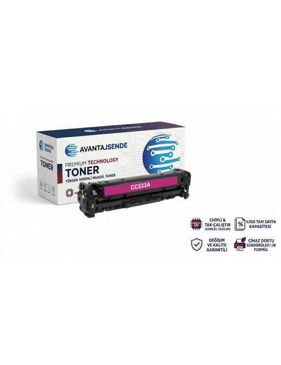 HP 304A CC533A / 305A CE413A / 312A CF383A ve Canon CRG-718 Magenta Muadil Toner