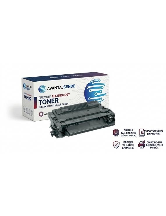 HP 55A CE255A ve Canon CRG-724 Siyah Muadil Toner - 6.000 Sayfa