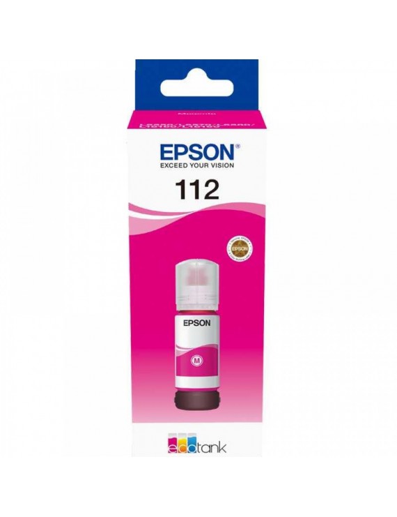 Epson T112 Kırmızı (Magenta) Orjinal Mürekkep Kartuşu - 70ml - L6550, L6570, L15150, L15160 Uyumlu
