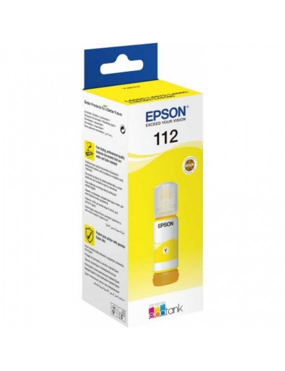 Epson T112 Sarı (Yellow) Orjinal Mürekkep Kartuşu - 70ml - L6550, L6570, L15150, L15160 Uyumlu