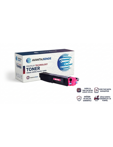 Kyocera TK-5140 Magenta Tomogeva Toner (70gr) M6030, M6530, P6130 Muadil Toner (5.000 Sayfa)