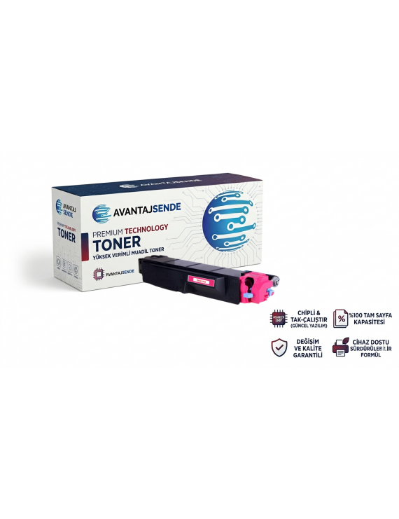 Kyocera TK-5140 Magenta Tomogeva Toner (70gr) M6030, M6530, P6130 Muadil Toner (5.000 Sayfa)