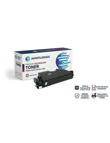 Kyocera TK-5140 Black Tomogeva Toner (120gr) M6030, M6530, P6130 Muadil Toner (7.000 Sayfa)