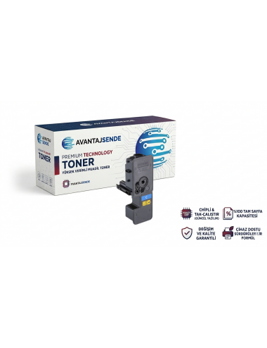 Kyocera TK-5230 Cyan (Mavi) Tomogeva Toner (ECOSYS M5521cdn, P5021cdn) Muadil Toner (2.200 Sayfa)