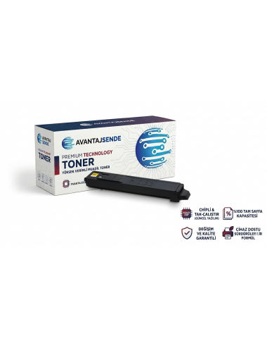 Kyocera TK-8115K Black Tomogeva Toner (220gr) M8124cidn, M8130cidn Muadil Toner (12.000 Sayfa)