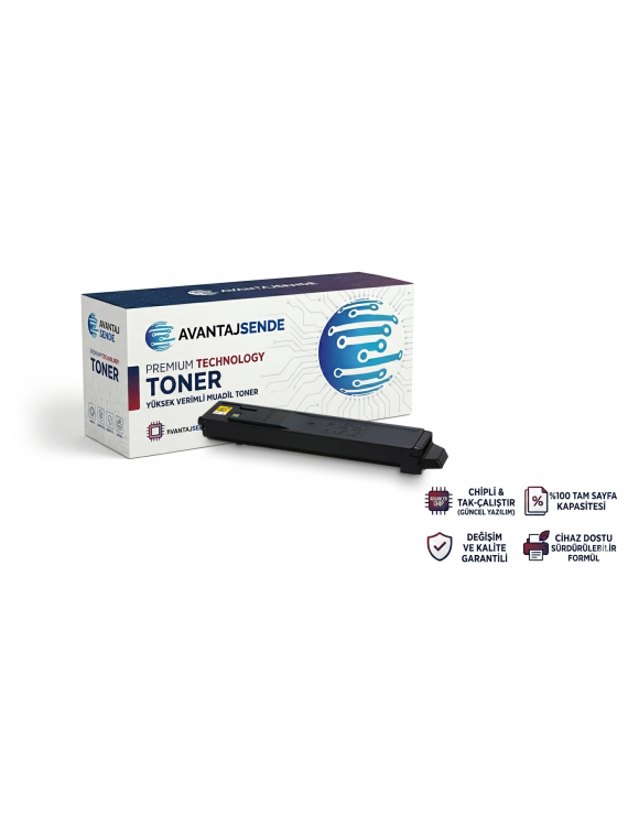 Kyocera TK-8115K Black Tomogeva Toner (220gr) M8124cidn, M8130cidn Muadil Toner (12.000 Sayfa)